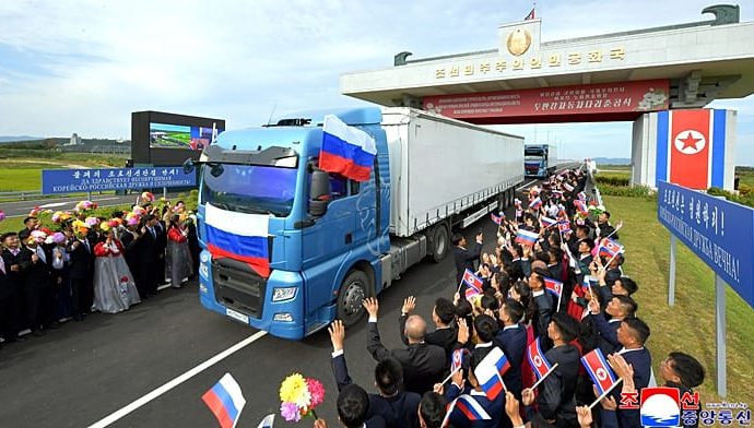 opening-of-first-road-bridge-with-russia-a-sign-of-tighter-ties,-north-korea-says