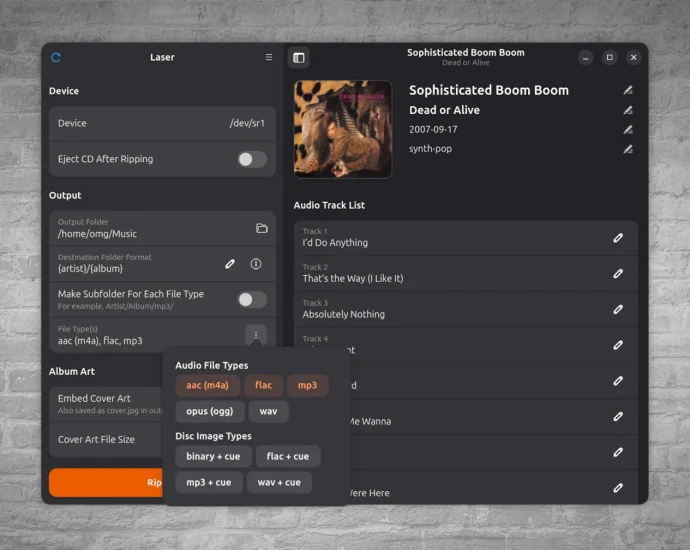laser-is-a-new,-modern-cd-ripper-for-linux