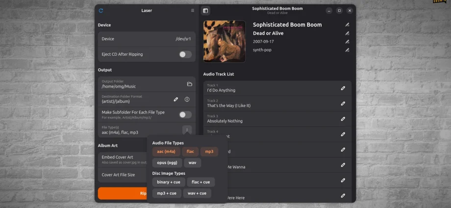 laser-is-a-new,-modern-cd-ripper-for-linux
