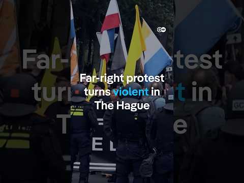 far-right-protest-turns-violent-in-the-hague-|-dw-news
