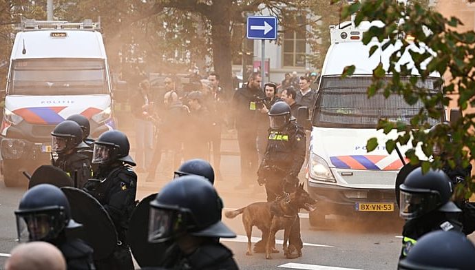police-clash-with-far-right-protesters-at-anti-immigration-rally-in-the-hague