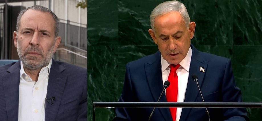 “grotesque”:-ex-israeli-negotiator-daniel-levy-on-netanyahu’s-un.-speech-&-israel’s-impunity