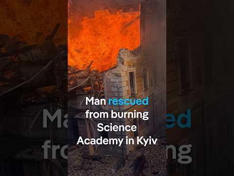man-rescued-from-burning-science-academy-in-kyiv-|-dw-news