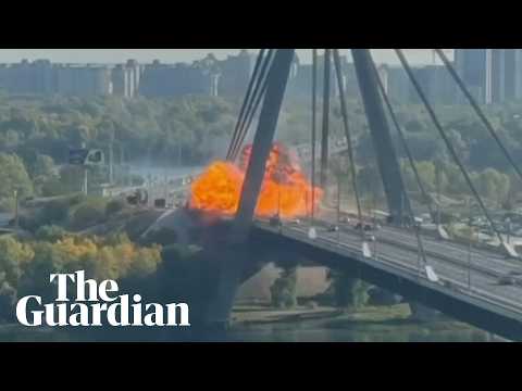 russian-drone-hits-key-bridge-in-kyiv-on-german-chancellor’s-visit