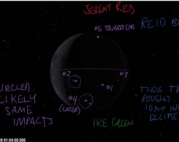 Artemis II Crew Moon Photo Annotations