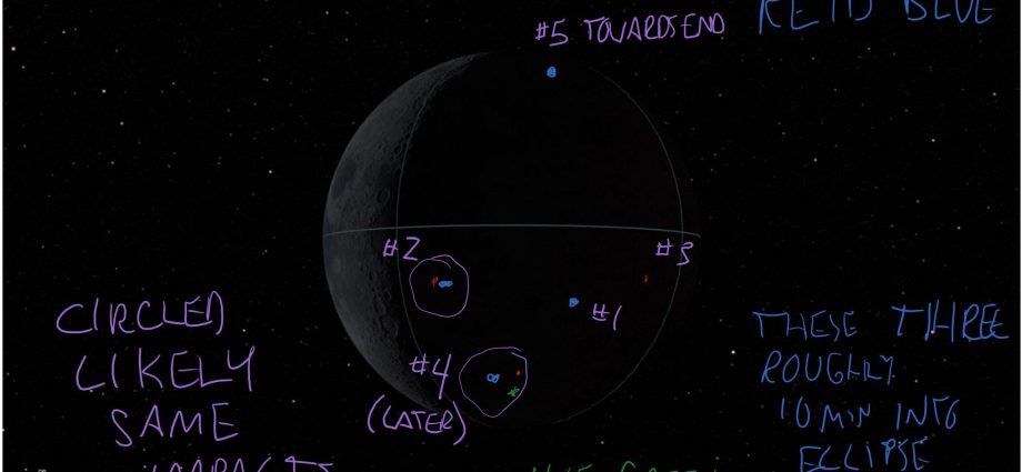 Artemis II Crew Moon Photo Annotations