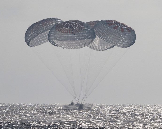 Four astronauts return to Earth after eight months in space