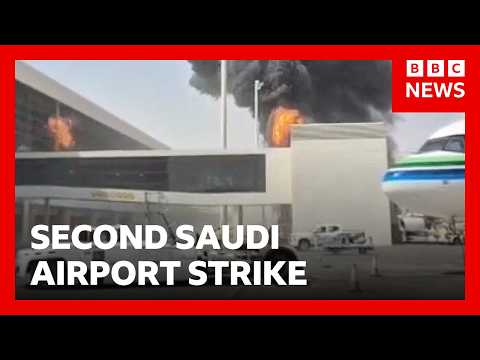 second-houthi-strike-on-riyadh-airport-in-two-days-|-bbc-news