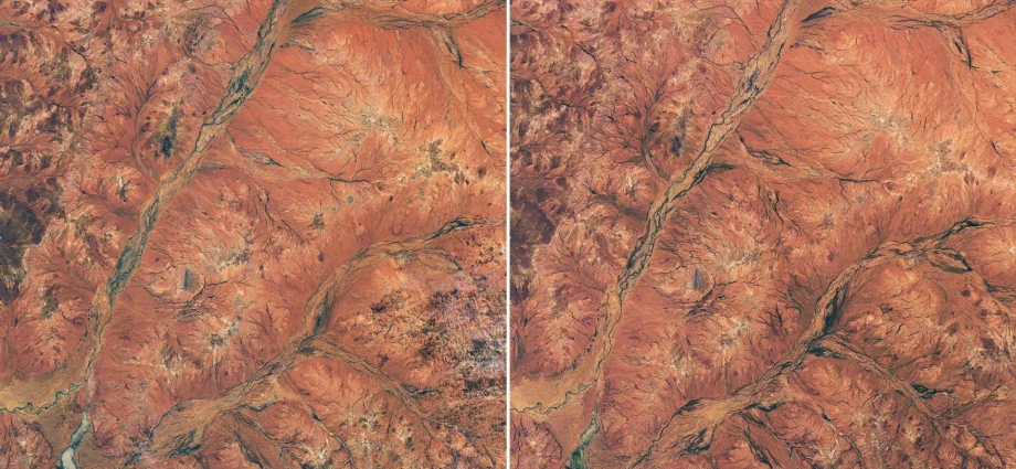 NASA captures a stunning transformation in Australia’s red outback