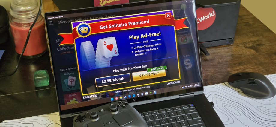 This $3,200 RTX Spark laptop still wants me to pay for ad-free Solitaire