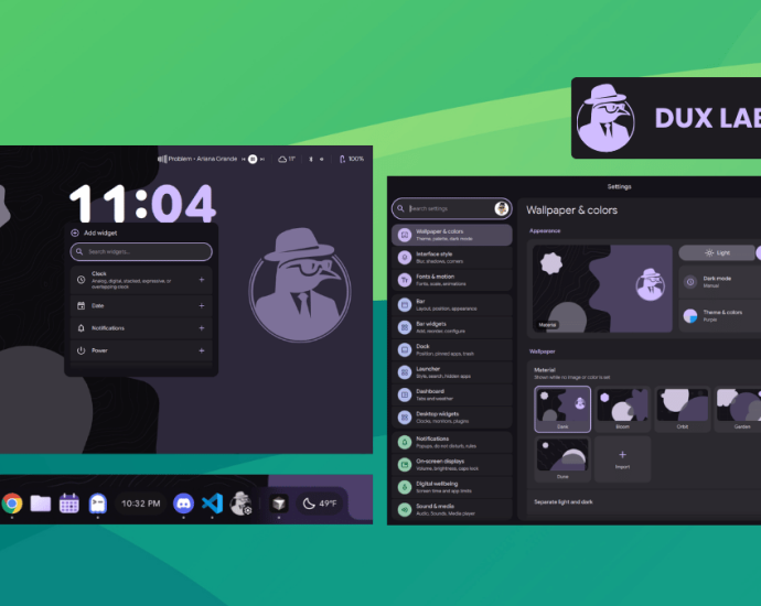 dankmaterialshell-becomes-dux-shell-as-dank-linux-rebrands-to-dux-labs
