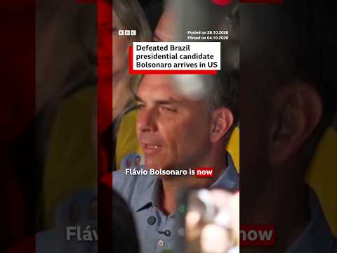 defeated-brazilian-presidential-candidate-flavio-bolsonaro-arrives-in-us.-#bbcnews